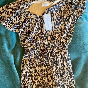 New Sienna Sky Leopard Dress Size Medium